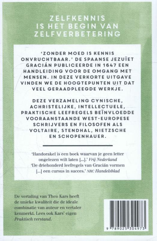Achterkant van Handorakel