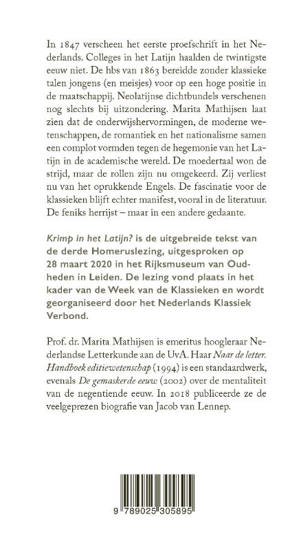 Achterkant van Krimp in het Latijn?
