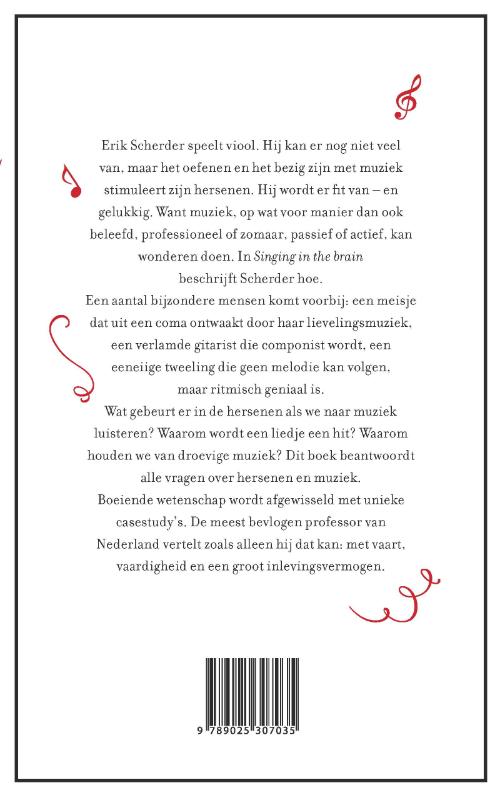 Achterkant van Singing in the brain