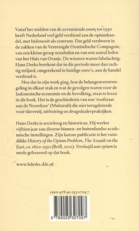Achterkant van Verslaafd aan opium