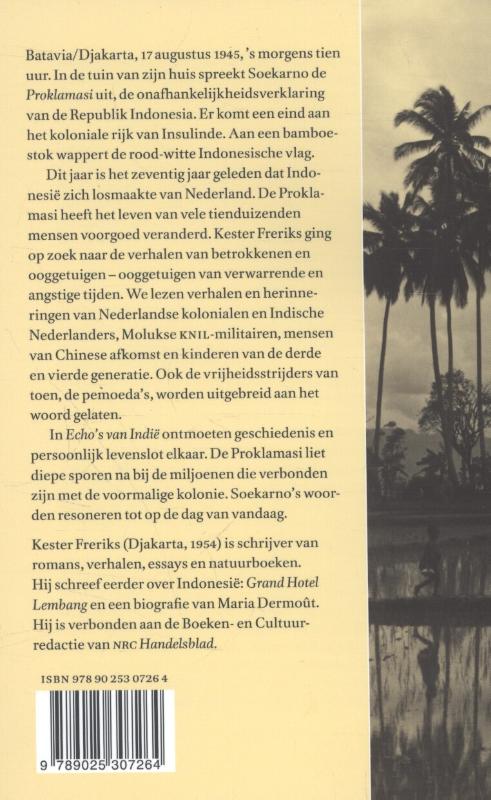 Achterkant van Echo's van Indië