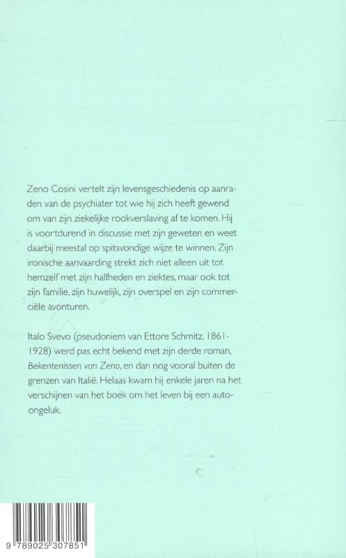 Achterkant van Bekentenissen van Zeno