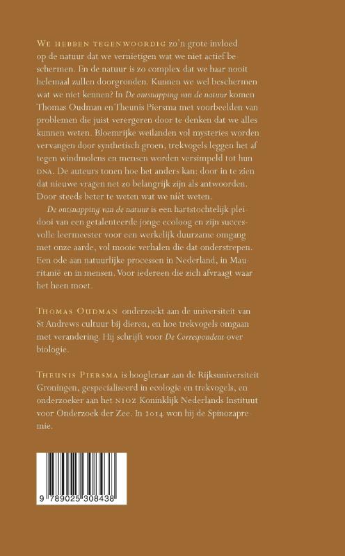Achterkant van De ontsnapping van de natuur