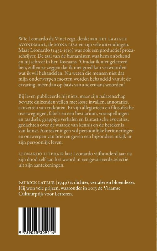 Achterkant van Leonardo literair