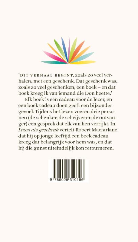 Achterkant van Lezen als geschenk