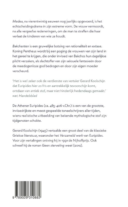 Achterkant van Medea / Bakchanten