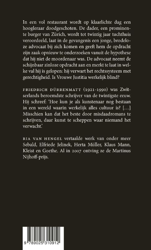 Achterkant van Justitia