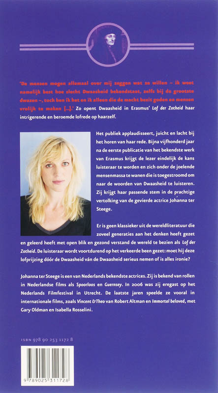 Achterkant van Lof der Zotheid