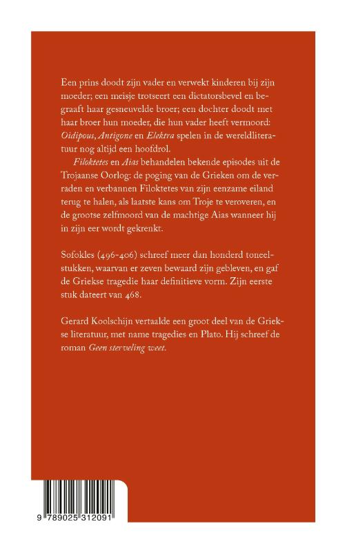 Achterkant van Vijf tragedies