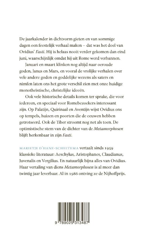 Achterkant van Fasti