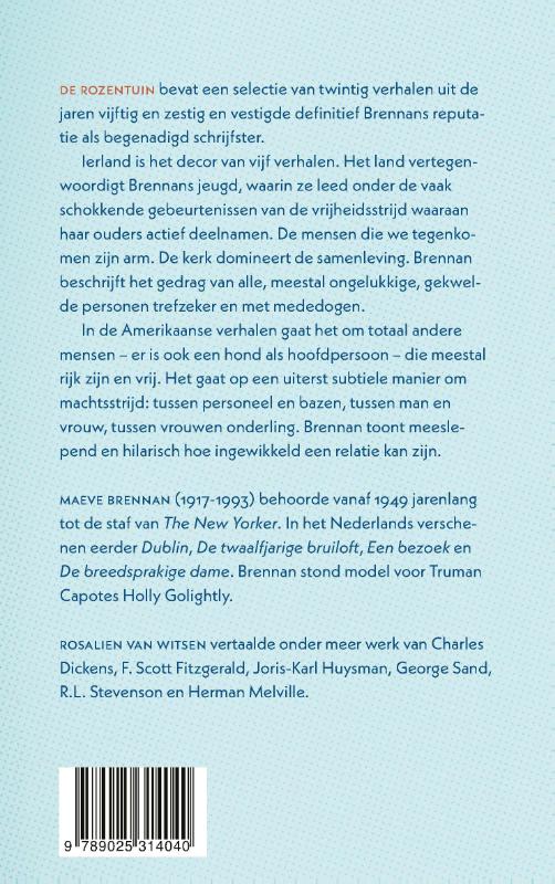 Achterkant van De rozentuin