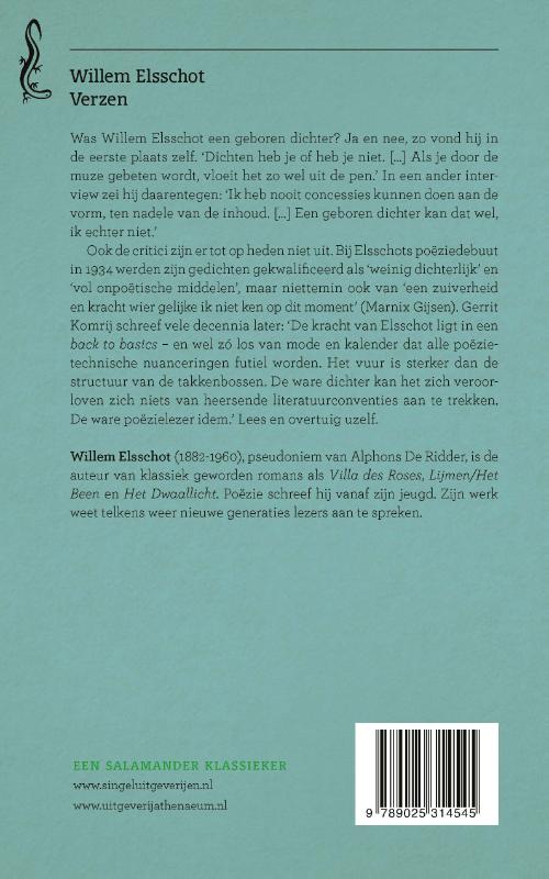 Achterkant van Verzen