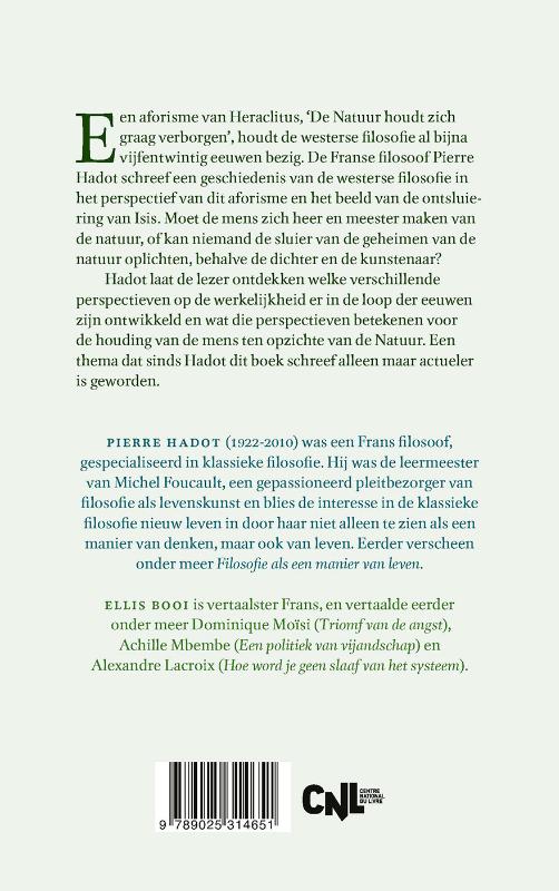 Achterkant van De sluier van Isis