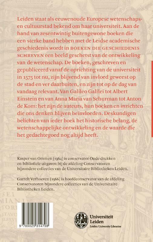 Achterkant van Boeken die geschiedenis schreven