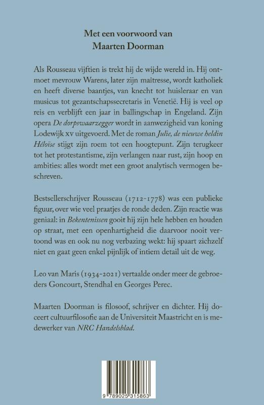 Achterkant van Bekentenissen