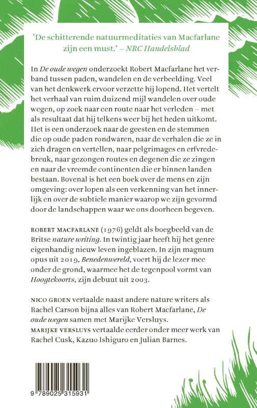 Achterkant van De oude wegen