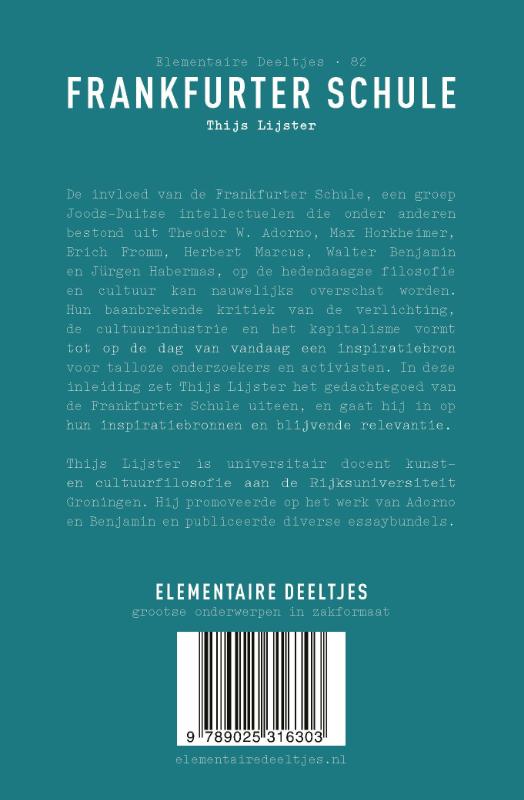 Achterkant van Frankfurter Schule