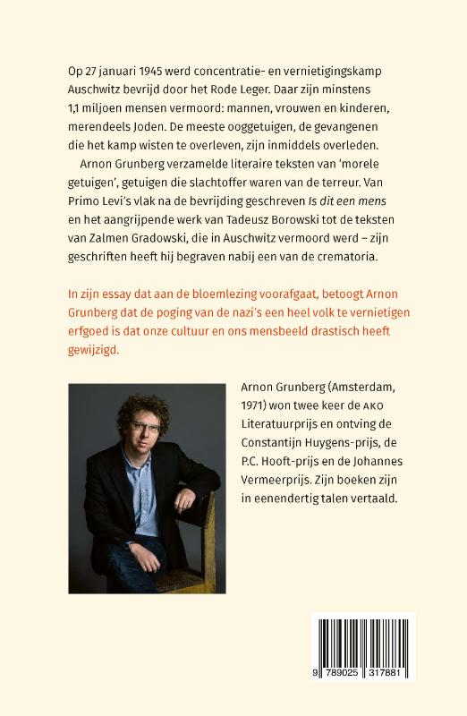 Achterkant van Bij ons in Auschwitz
