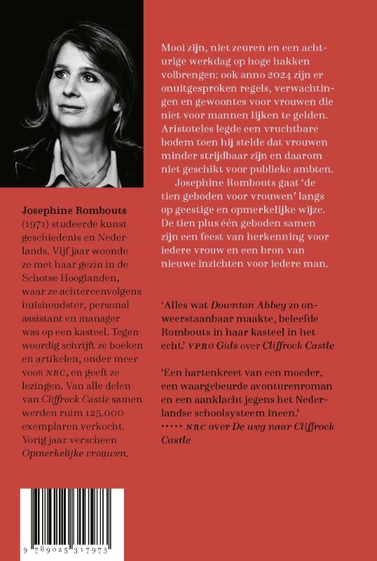 Achterkant van De tien geboden voor vrouwen