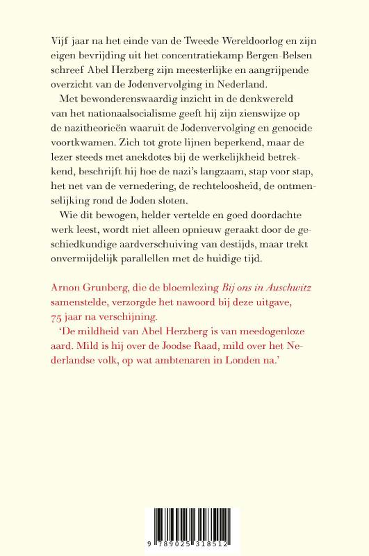 Achterkant van Kroniek der Jodenvervolging, 1940-1945