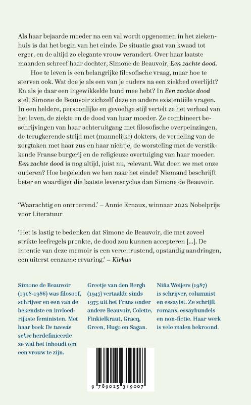 Achterkant van Een zachte dood