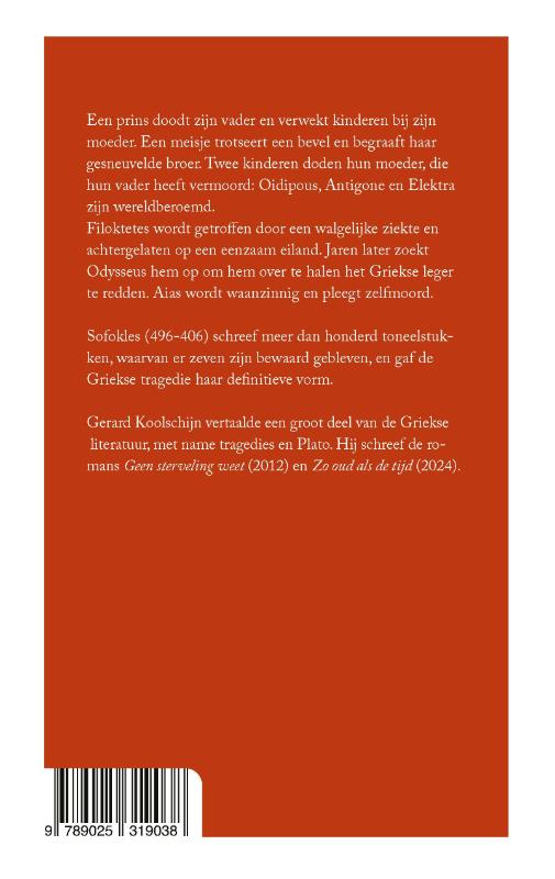 Achterkant van Vijf tragedies