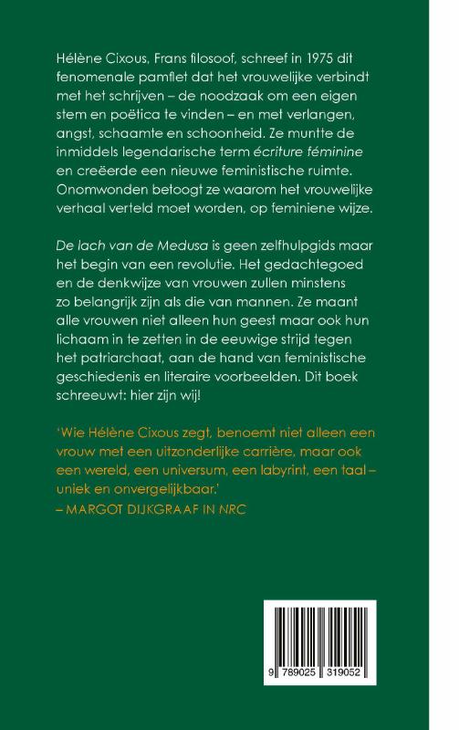 Achterkant van De lach van de Medusa