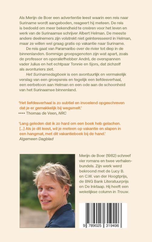 Achterkant van Het Surinamedagboek