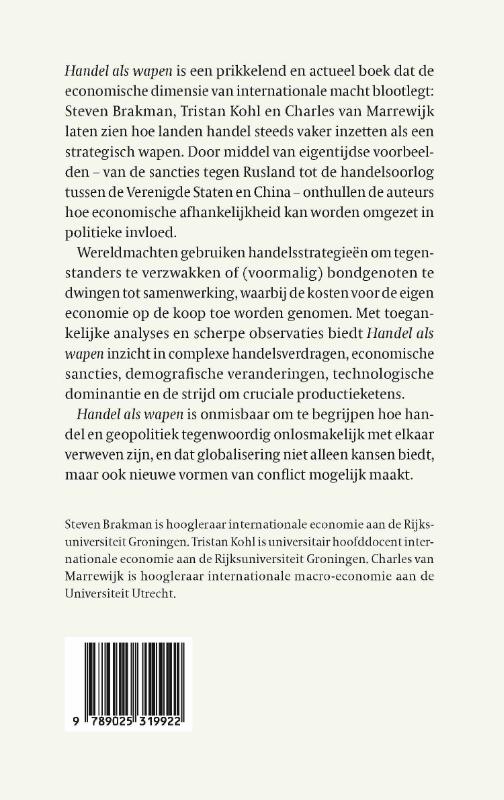 Achterkant van Handel als wapen