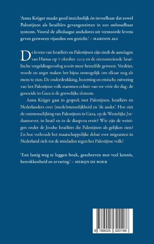 Achterkant van Geen mens meer in Gaza
