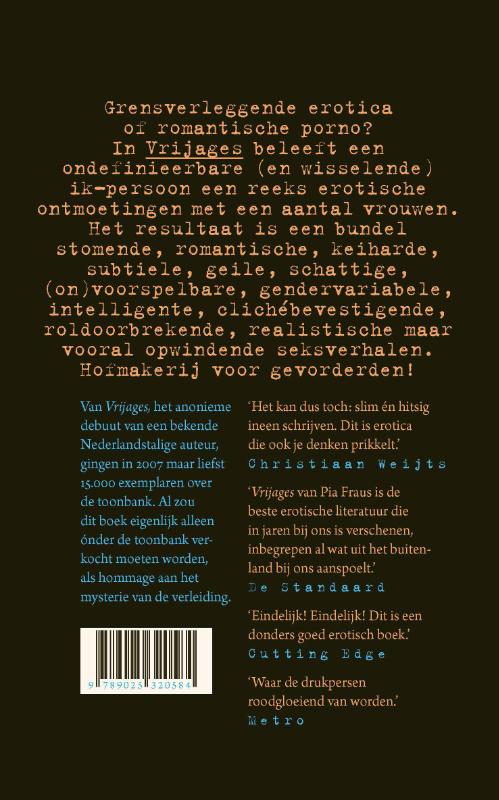 Achterkant van Vrijages