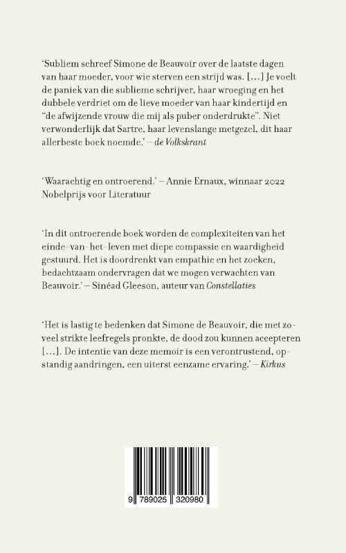 Achterkant van Een zachte dood