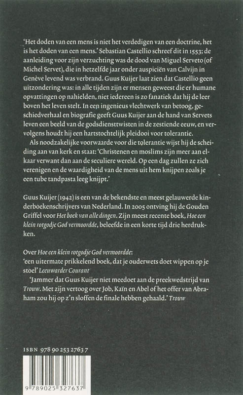Achterkant van Het doden van een mens