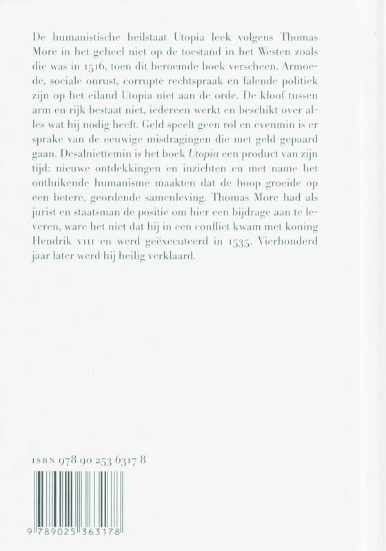 Achterkant van Utopia