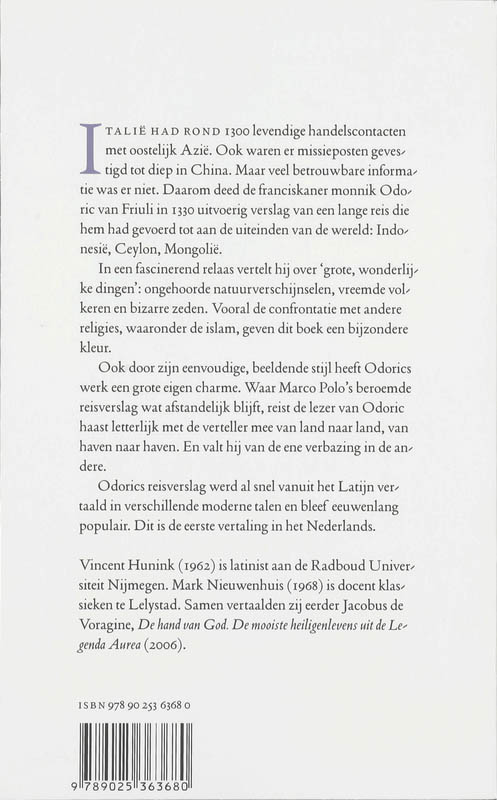 Achterkant van Mijn reis naar het verre oosten