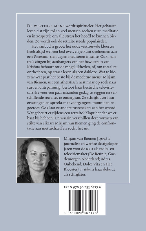 Achterkant van In stilte