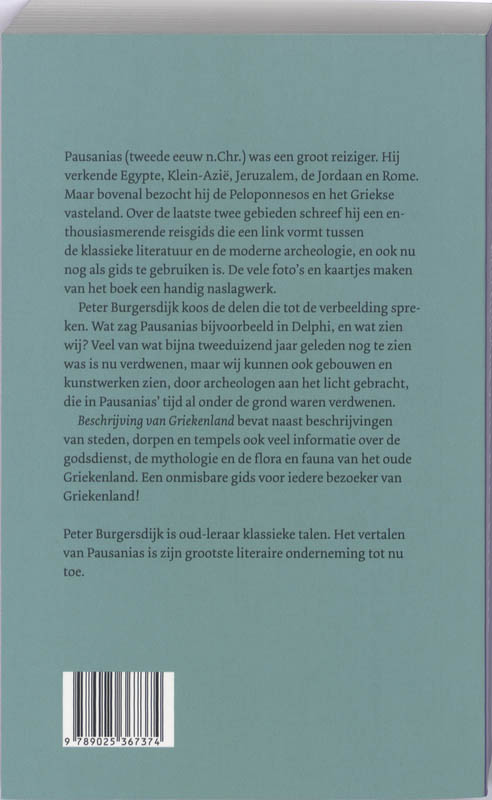 Achterkant van Beschrijving van Griekenland