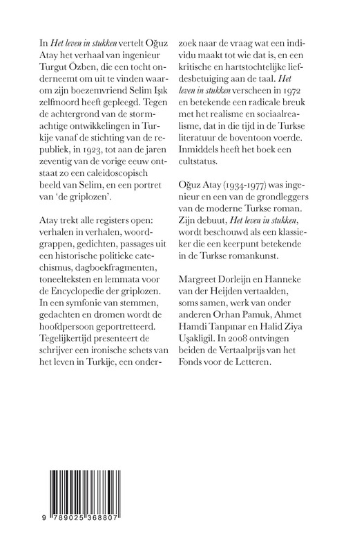 Achterkant van Het leven in stukken