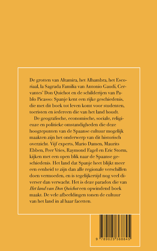 Achterkant van Het land van Don Quichot
