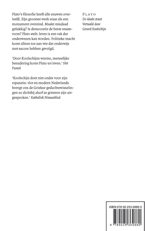 Achterkant van De ideale staat