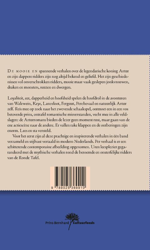Achterkant van De ridders van de Ronde Tafel