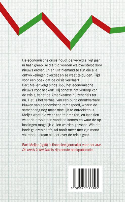 Achterkant van De crisis in het kort