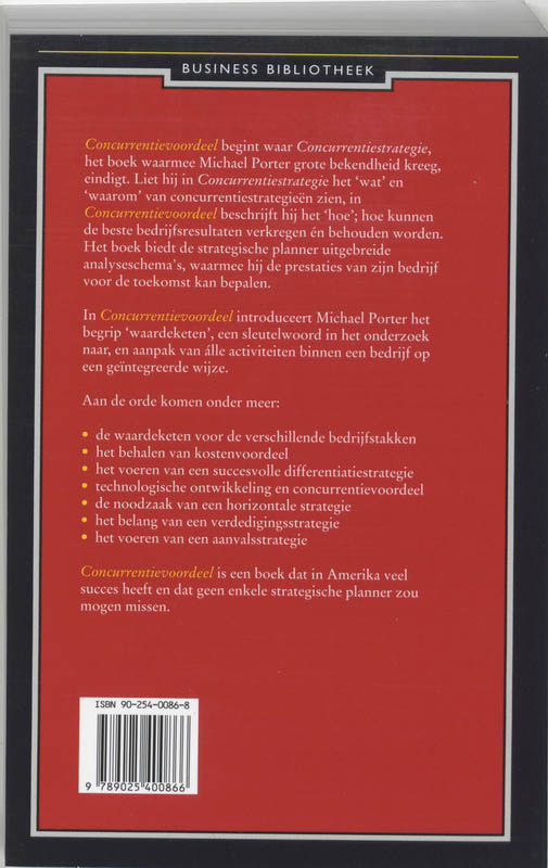 Achterkant van Concurrentievoordeel