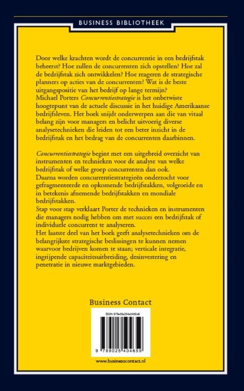 Achterkant van Concurrentiestrategie