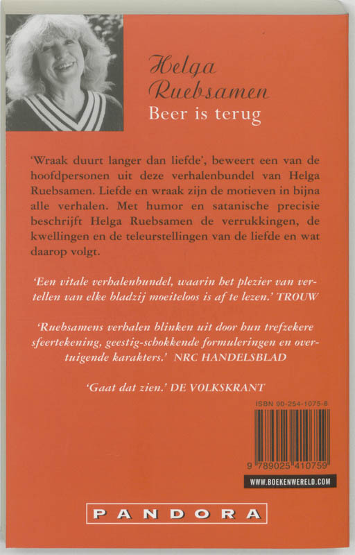 Achterkant van Beer is terug