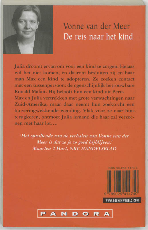 Achterkant van De reis naar het kind