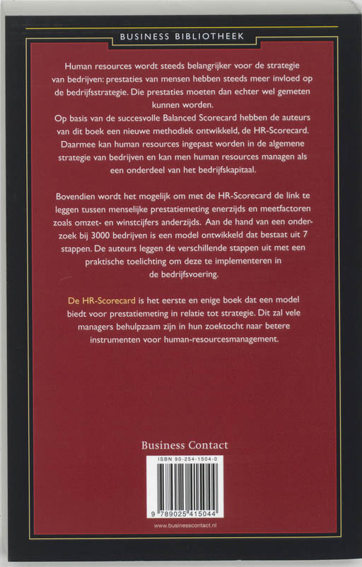 Achterkant van De HR-Scorecard