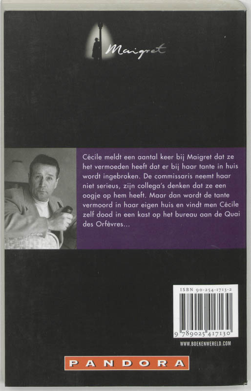 Achterkant van Maigret en de moord op de Quai des Orfevres