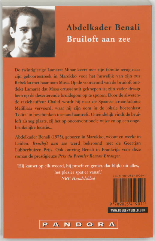 Achterkant van Bruiloft aan zee