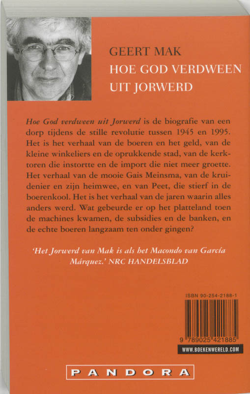 Achterkant van Hoe God verdween uit Jorwerd